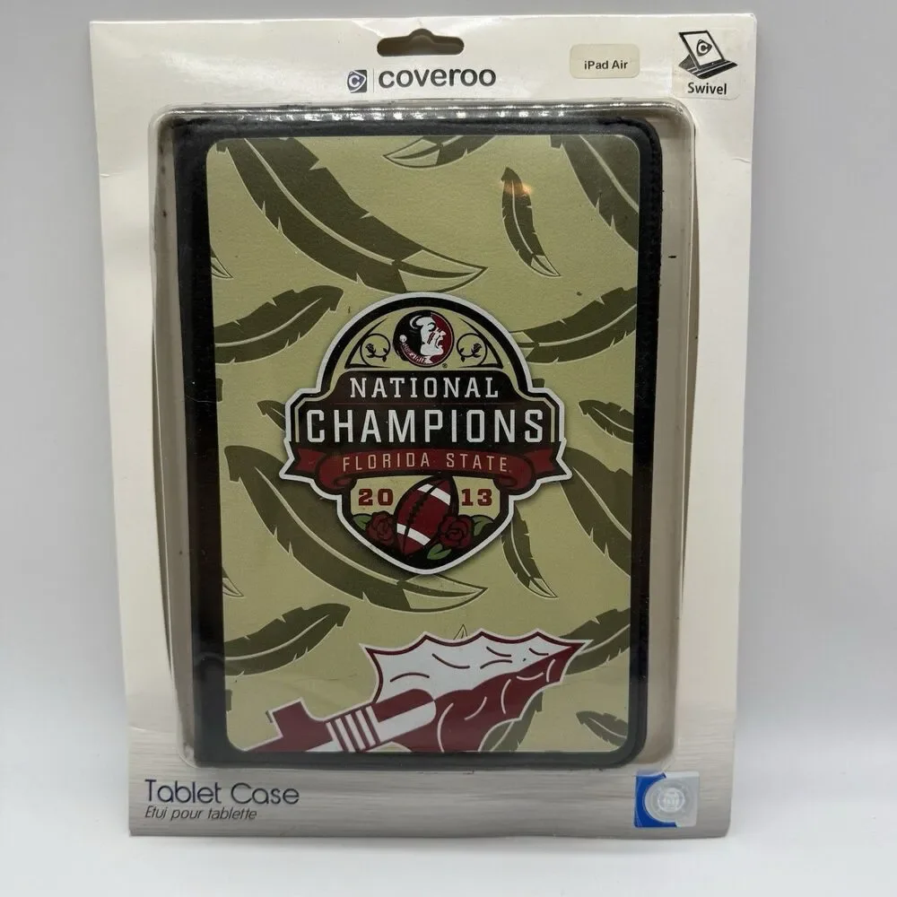 Florida State Champ Coveroo Synthetic Leather Swivel Case for iPad Air See Notes